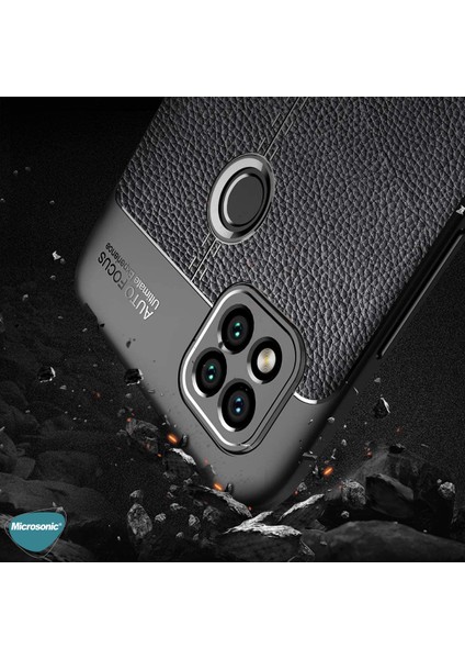 Xiaomi Redmi 9c Kılıf Deri Dokulu Silikon Kırmızı