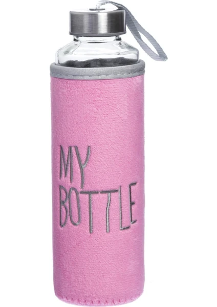 My Bottle Peluş Kılıflı Matara 470 ml Pembe