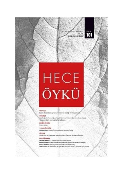 Hece öykü Sayı: 101 İki Aylık Öykü Dergisi