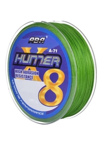 Hunter X8 8 Kat Örgü Ip Misina 300 mt Yeşil Renk 0.165 mm