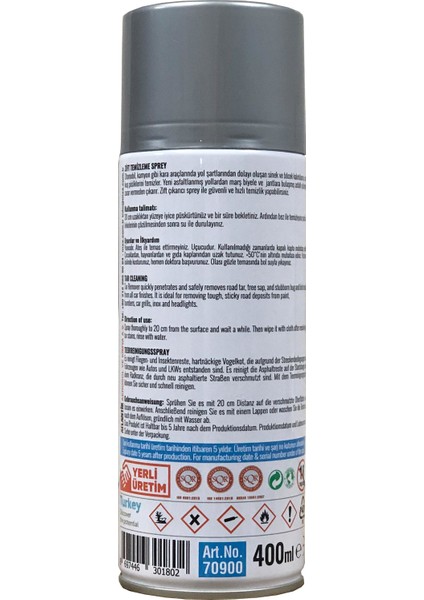 Araç Zift ve Katran Temizleyici Sprey Tar Remover 400 ml