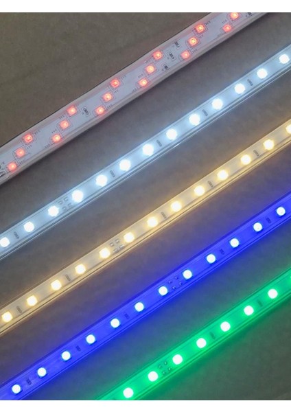 3 Çipli  Iç Dış Mekan Silikonlu Şerit LED 220V  4 Metre + Güç Fişi Double Pcb Gün Işığı