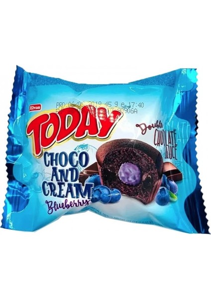 Today Choco And Cream Blueberry Yaban Mersinli 50 gr 24'lü (1 Kutu)