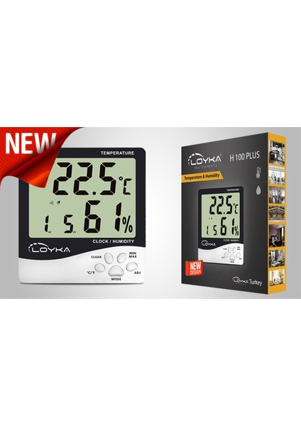 Nem ve Sıcaklık Ölçer Loyka H100+