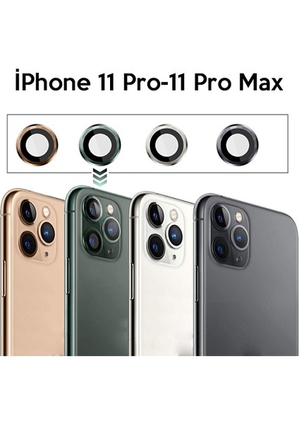 Apple iPhone 11 Pro-11 Pro Max Kamera Lens Koruyucu Aluminium 3 Adet AL-32965