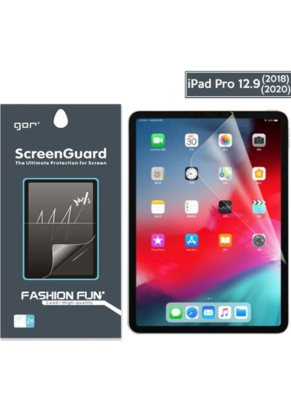 Gor Apple iPad Pro 12.9 (2020)- (2018) Darbe Emici Ekran Koruyucu AL-32656