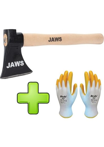 JB600 Jaws Kampçı Baltası Eldiven Hediyeli 38 cm 600 gr