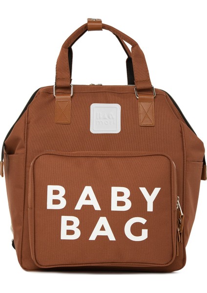Taba Baby Bag Baskılı Cepli Anne Bebek Bakım Sırt Çantası
