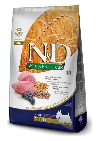 Ancestral Grain Kuzulu Yaban Mersinli Adult Mini Köpek Maması