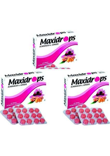 Maxidrop Ekinezya & Zencefil Boğaz Pastili - 3'lü