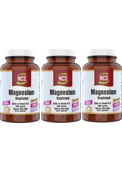 Magnezyum Bisglisinat 3 Adet