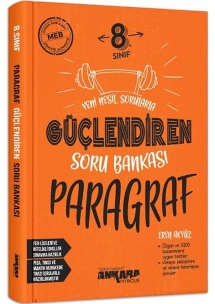 Ankara Yayıncılık 8.Sınıf  LGS Güçlendiren Paragraf Soru Bankası