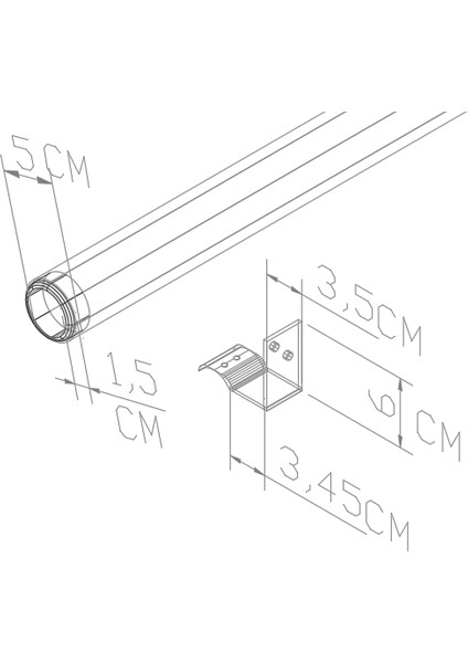 Alüminyum Duvar Tutamak 100 cm