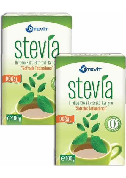 Stevit Stevia Tatlandırıcı Toz 100G x 2 Kutu