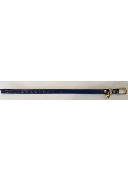 Mavi Mercedes Derili 1 cm Rugan Zilli Tasma
