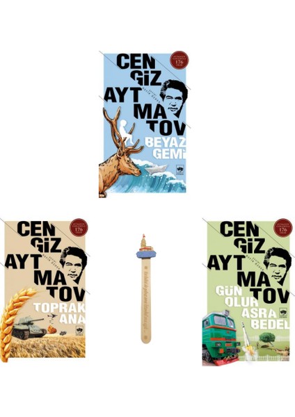 Beyaz Gemi - Toprak Ana - Gün Olur Asra Bedel - Cengiz Aytmatov - 3 Kitap Set + Cizo Kitap Ayracı