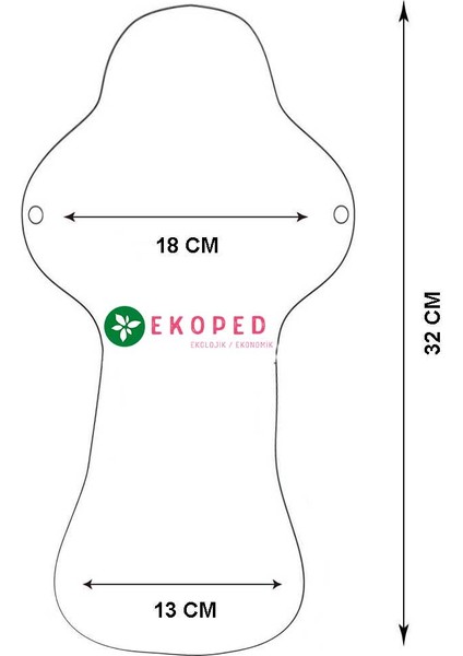 Doğal Yıkanabilir Kadın Pedi 3'lü Krem(Gece Xl)