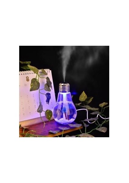 Dekoratif Ampul Model Hava Nemlendirici LED Işıklı USB Girişli