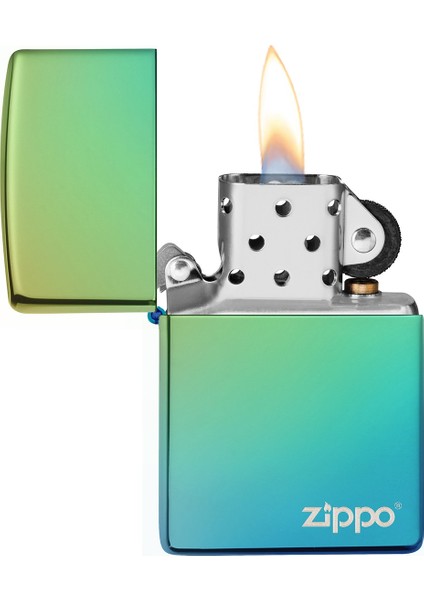 Çakmak 49191ZL High Polish Teal Zippo Logo