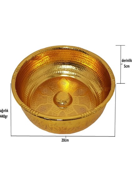 Hamam Tası Sarı Parlak Osmanlı Tası Altın CekTeknik