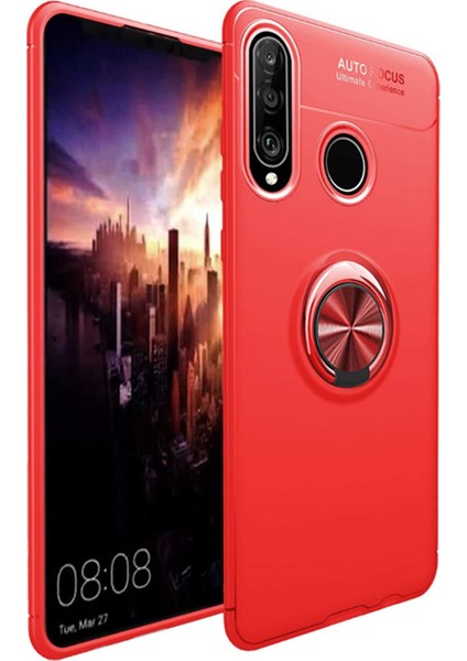 Huawei P30 Lite Kılıf Selfie Yüzüklü Tutuculu Esnek Silikon Rvl