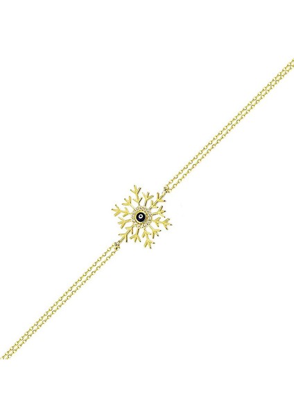 Gözlü Kartanesi Altın Zincir Bileklik 14K Gold
