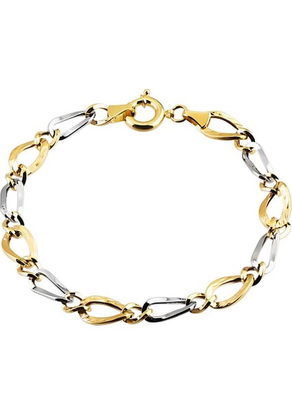 Altın Bileklik Hallow 14K Sarı Beyaz Gold