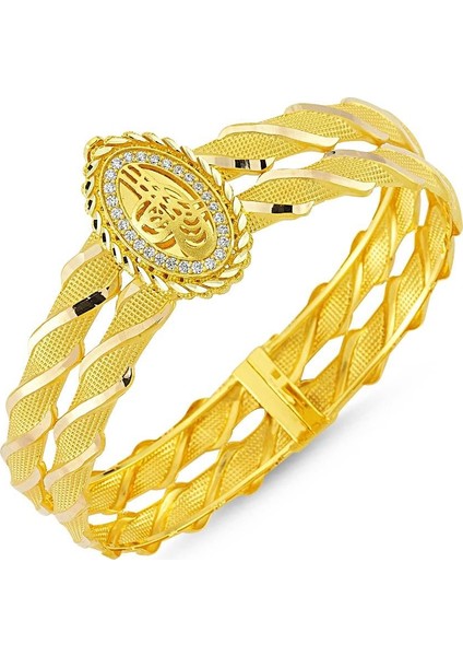 Altın Tuğralı Kelepçe Oval Jessica