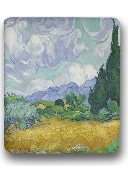 Atölye Çizgi Van Gogh Wheat Field Bilek Destekli Mouse Pad