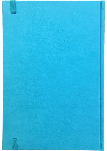 Thermo Deri Lastikli Çizgili 2021 Ajanda 17 x 24 cm Açık Mavi