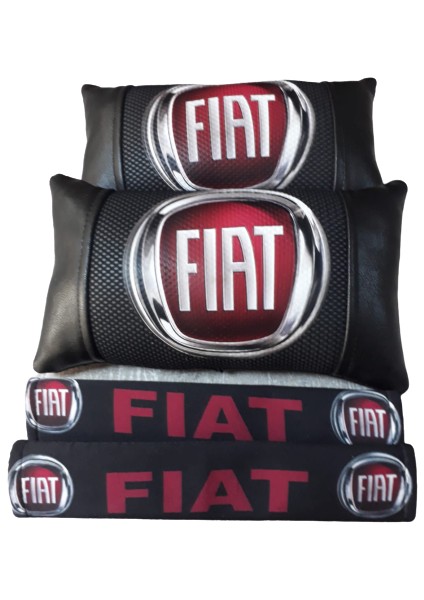Fiat Siyah Deri Boyun Yastığı ve Kemer Konforu