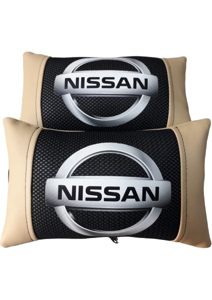 Nissan Bej Deri Boyun Yastığı