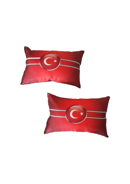 Türk Bayrağı Kırmızı Boyun Yastığı