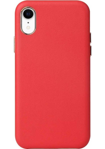 Apple iPhone Xr Vipas Serisi Premium Deri Kılıf Kırmızı