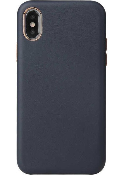 Apple iPhone Xs Max Vipas Serisi Premium Deri Kılıf Lacivert