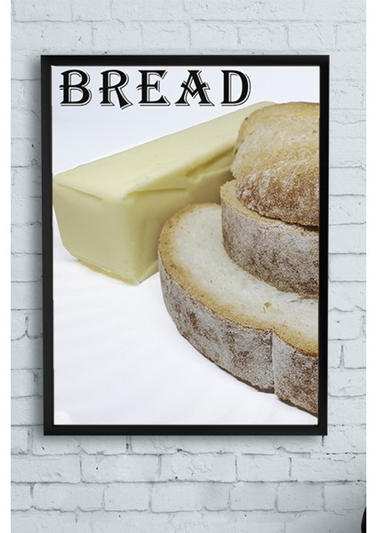 Ekmek Vintage Mutfak Çerçeveli Tablo 21 x 30 cm