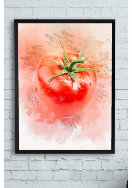 Domates Tasarım Mutfak Çerçeveli Tablo 21 x 30 cm