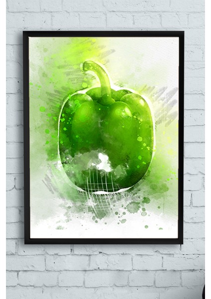 Biber Sanatsal Mutfak Çerçeveli Tablo 21 x 30 cm