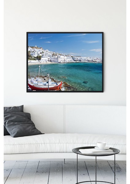 Yunan Adaları Manzara Çerçeveli Tablo 2 21 x 30 cm