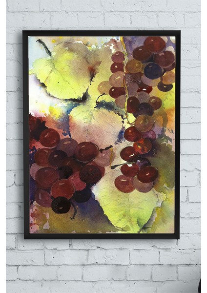 Üzüm Sanatsal Çerçeveli Tablo 21 x 30 cm