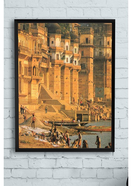 Varanasi Kutsal Mekan Çerçeveli Tablo 21 x 30 cm