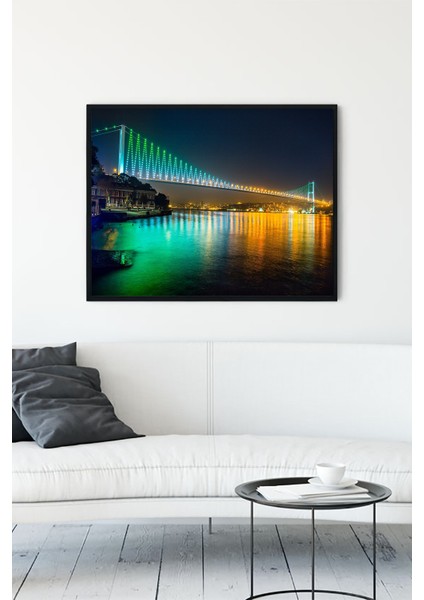 İstanbul Boğazı Manzara Çerçeveli Tablo 2 21 x 30 cm