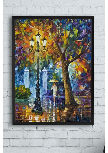 Yalnız Kadın Sanatsal Çerçeveli Tablo 21 x 30 cm