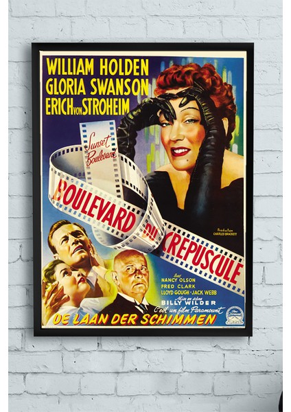 Sunset Boulevard Film Afişi Çerçeveli Tablo 21 x 30 cm