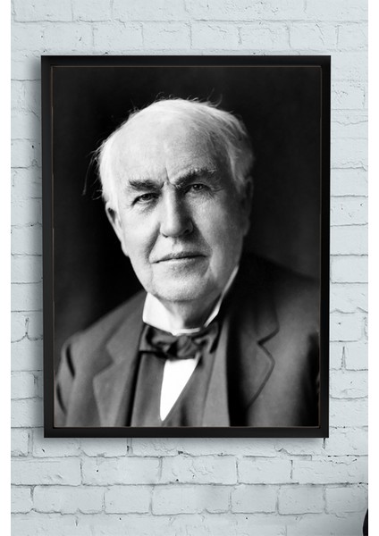 Thomas Edison Bilimsel Çerçeveli Tablo 40 x 50 cm