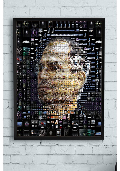 Steve Jobs Apple Mozaik Girişimcilik Çerçeveli Tablo 2 21 x 30 cm