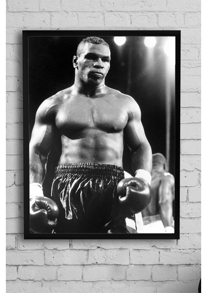 Mike Tyson Dövüş Çerçeveli Tablo 3 21 x 30 cm
