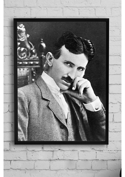 Nikola Tesla Bilimsel Çerçeveli Tablo 4 21 x 30 cm