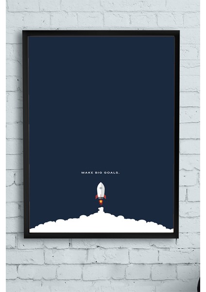Make Big Goals - Büyük Hedefler Girişimcilik Çerçeveli Tablo 21 x 30 cm