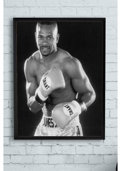 Roy Jones Jr Dövüş Çerçeveli Tablo 2 21 x 30 cm